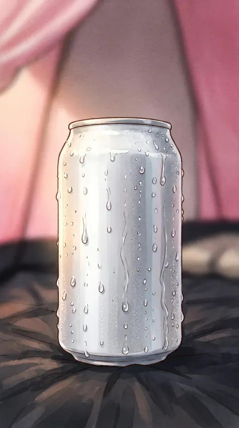 차가운 캔 겉에 맺힌 물방울